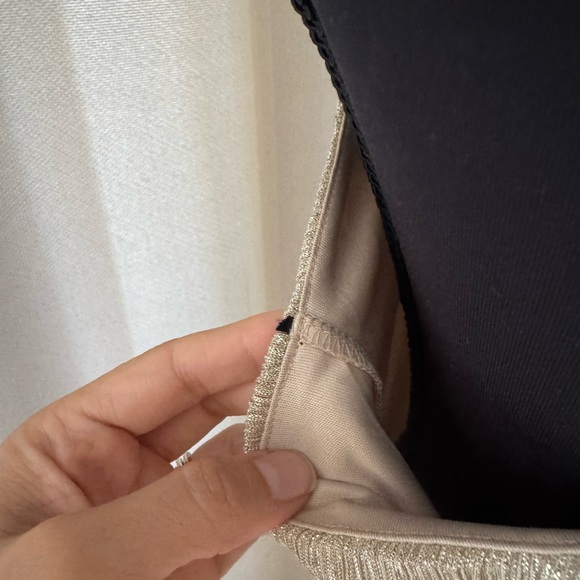 Lumiere Gold Shimmery Sleeveless Elegant Summer Casual Blouse Size Large - Picture 5 of 7